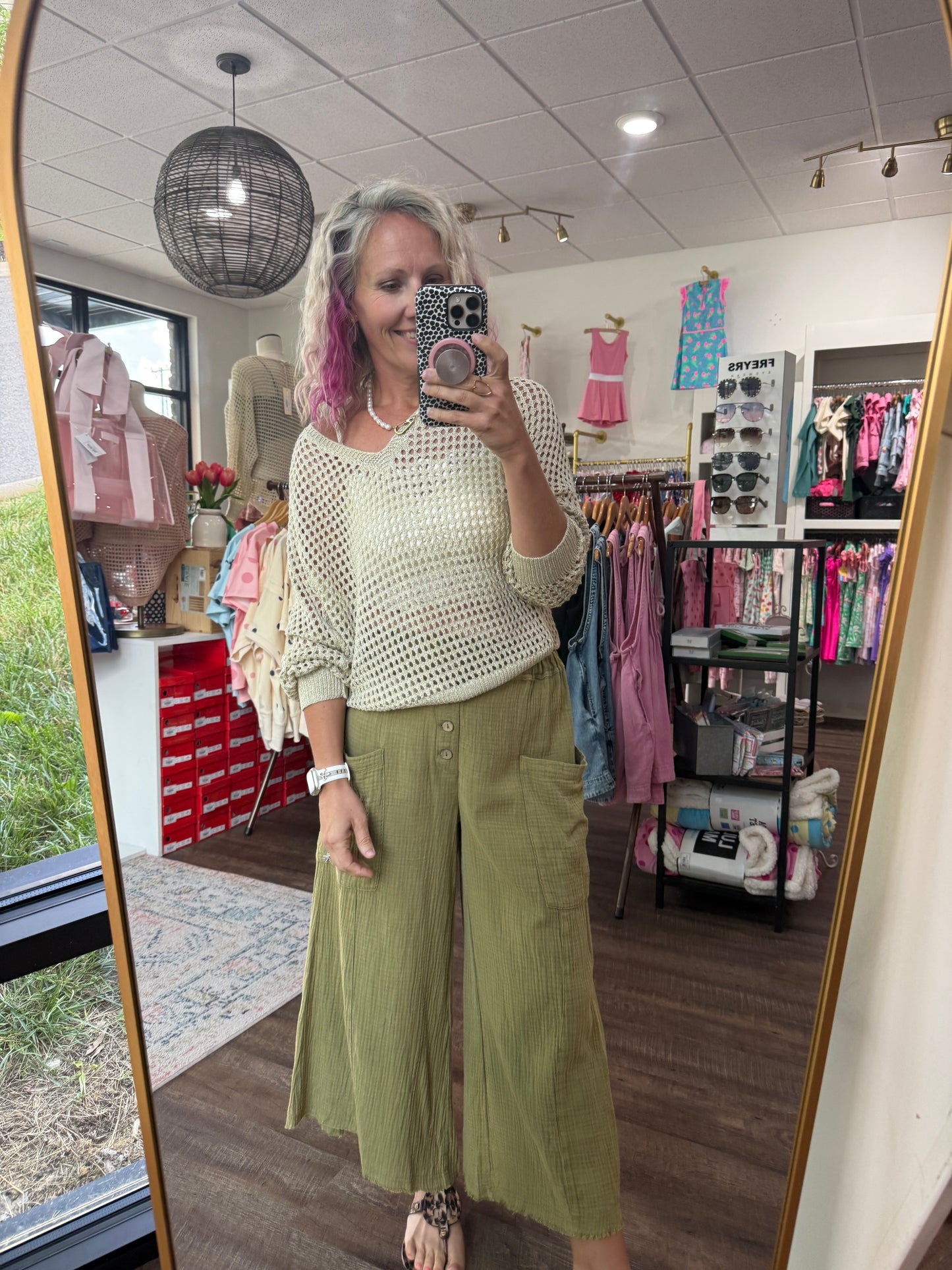 Boardwalk Gauze Pants- Green