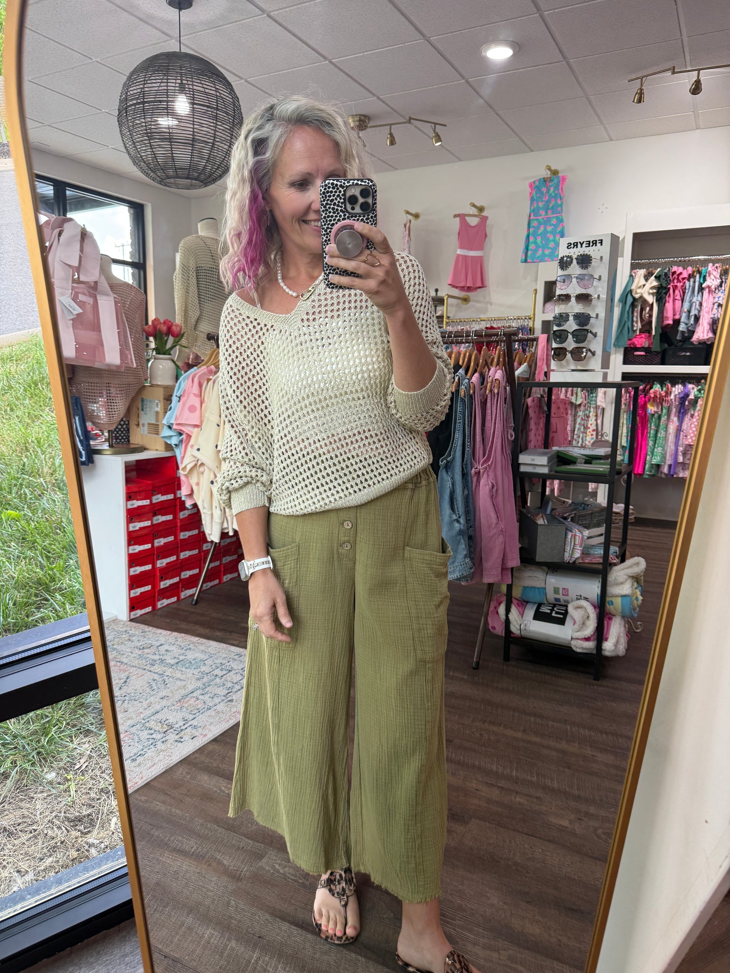 Boardwalk Gauze Pants- Green