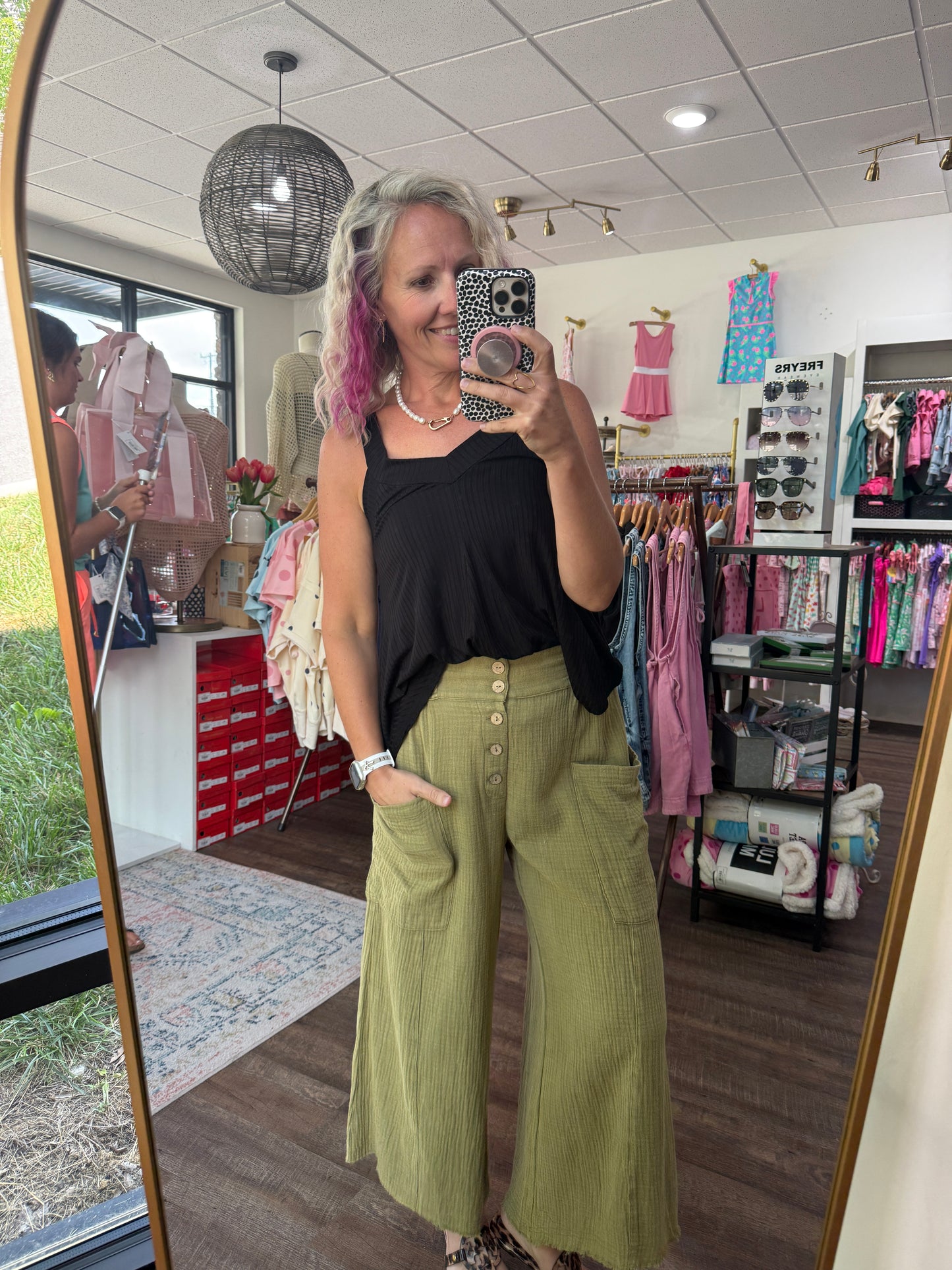 Boardwalk Gauze Pants- Green