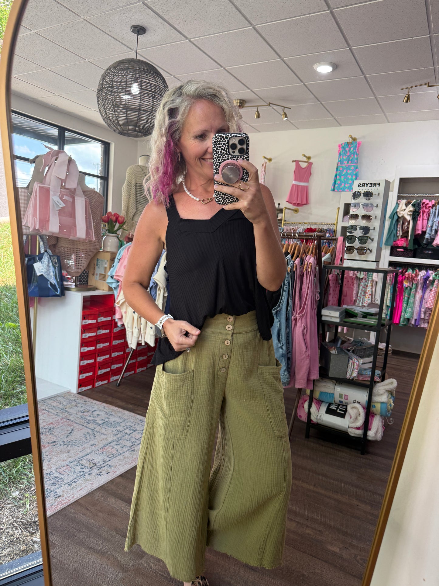 Boardwalk Gauze Pants- Green
