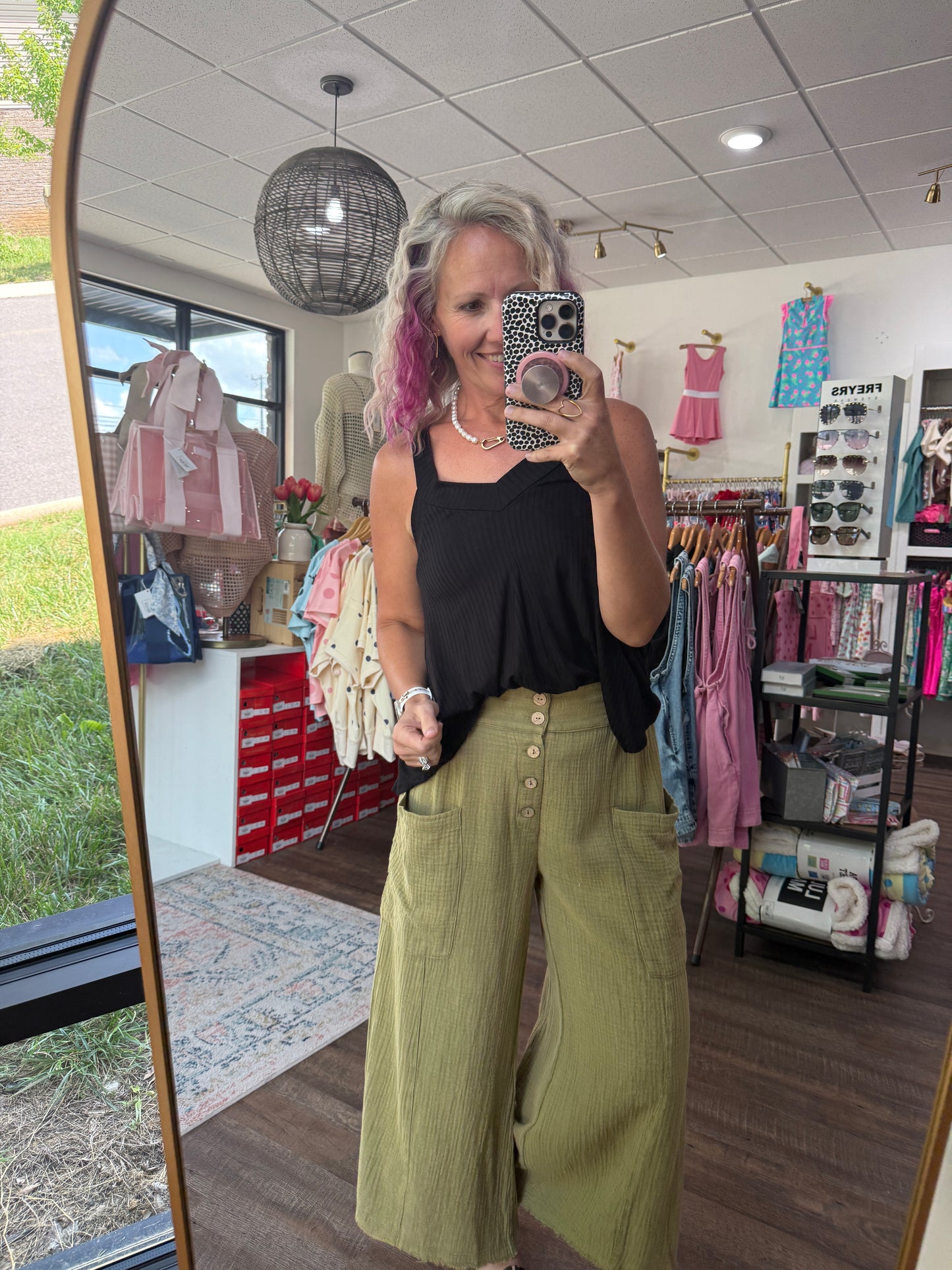 Boardwalk Gauze Pants- Green