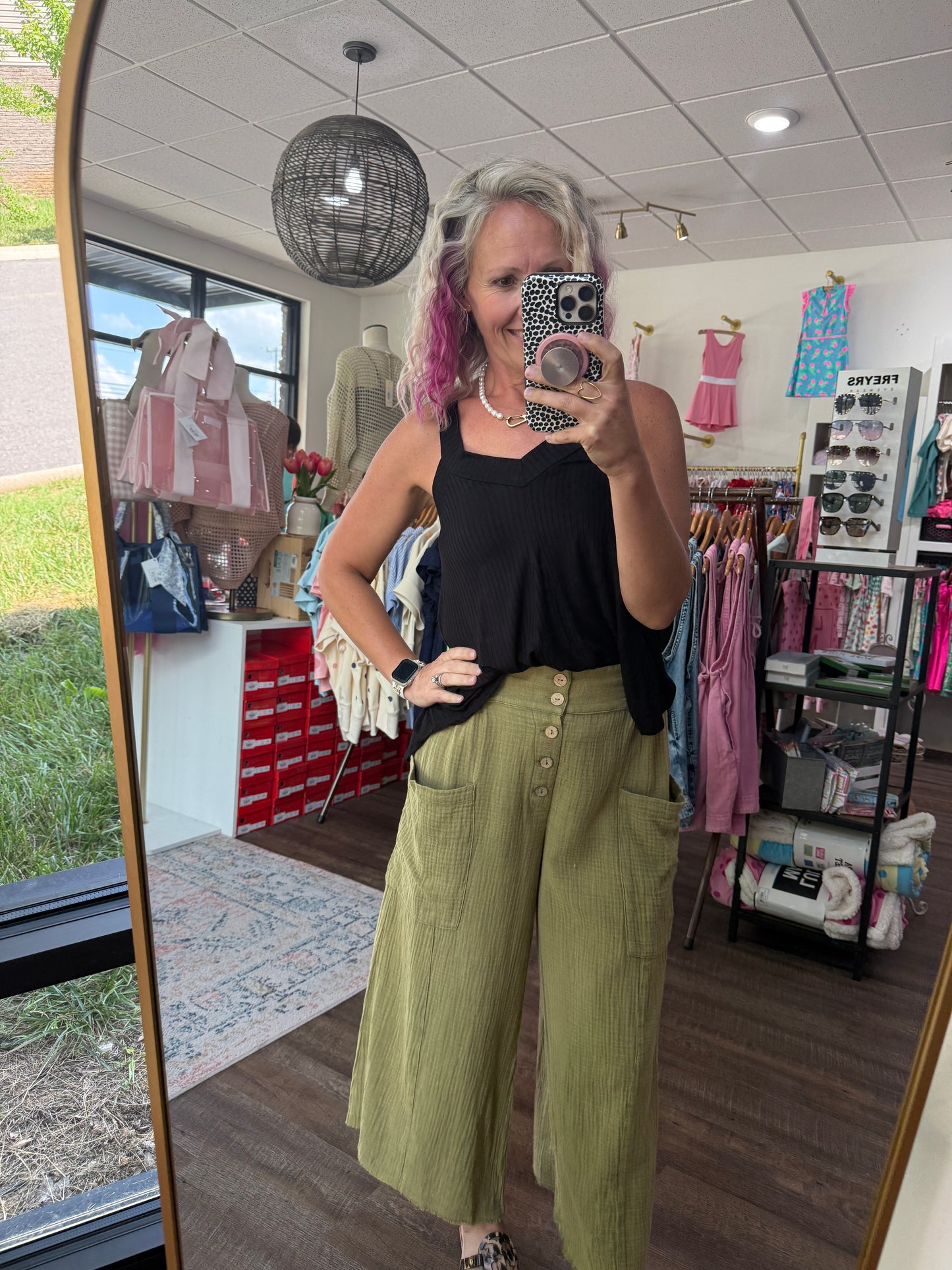 Boardwalk Gauze Pants- Green