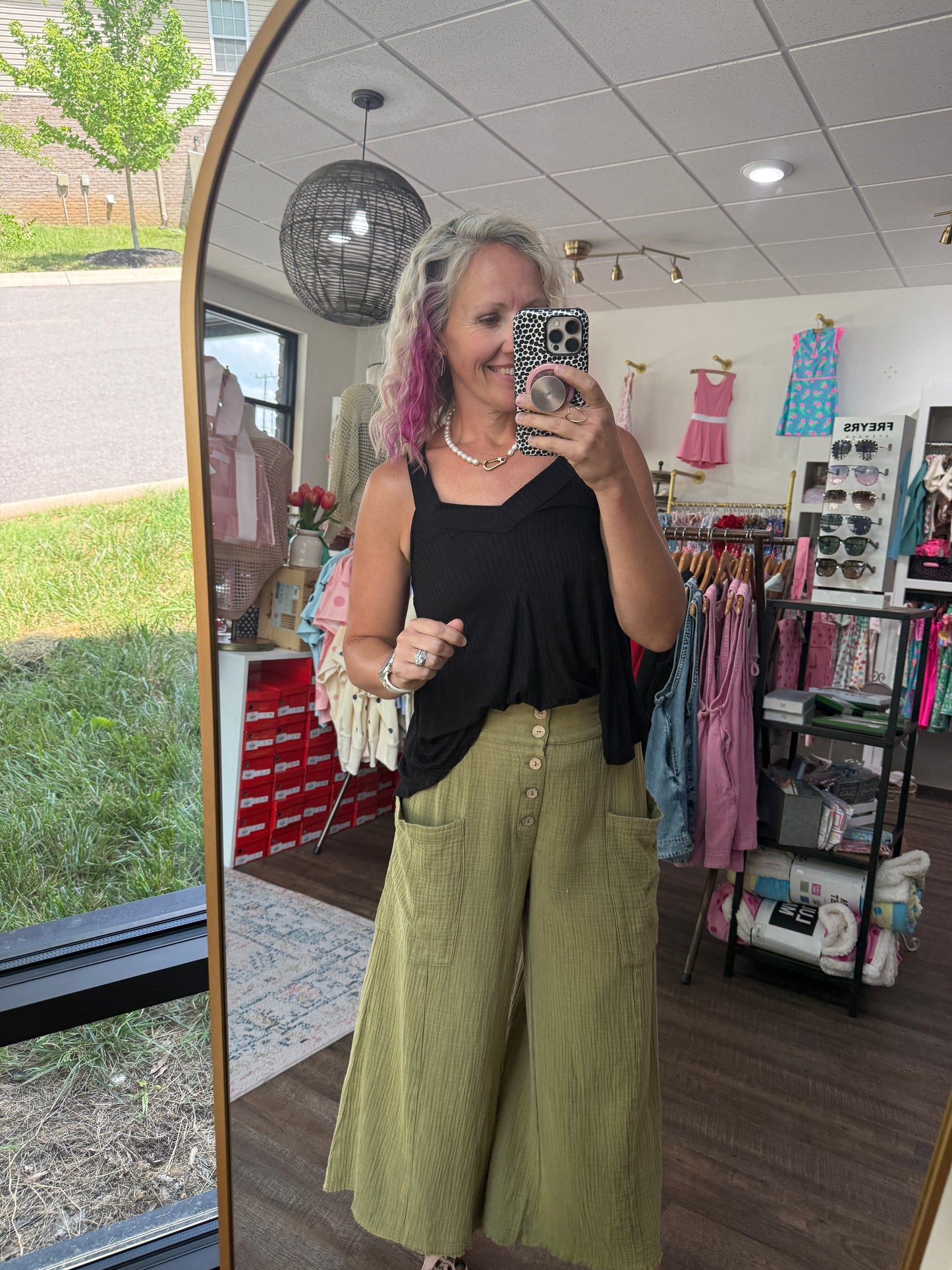 Boardwalk Gauze Pants- Green