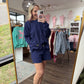 Waffle Pop Shorts- Navy