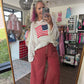 Boardwalk Gauze Pants- Brick