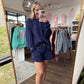Waffle Pop Shorts- Navy