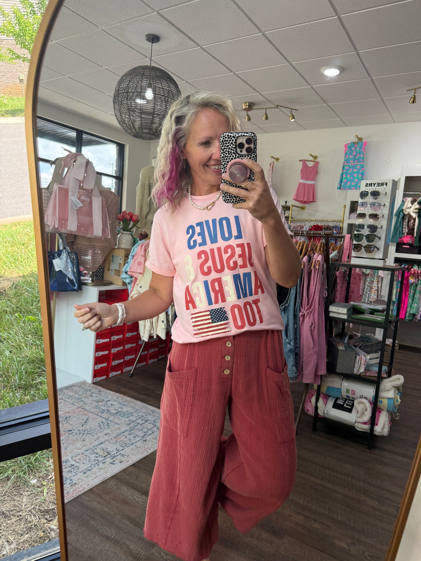 Boardwalk Gauze Pants- Brick