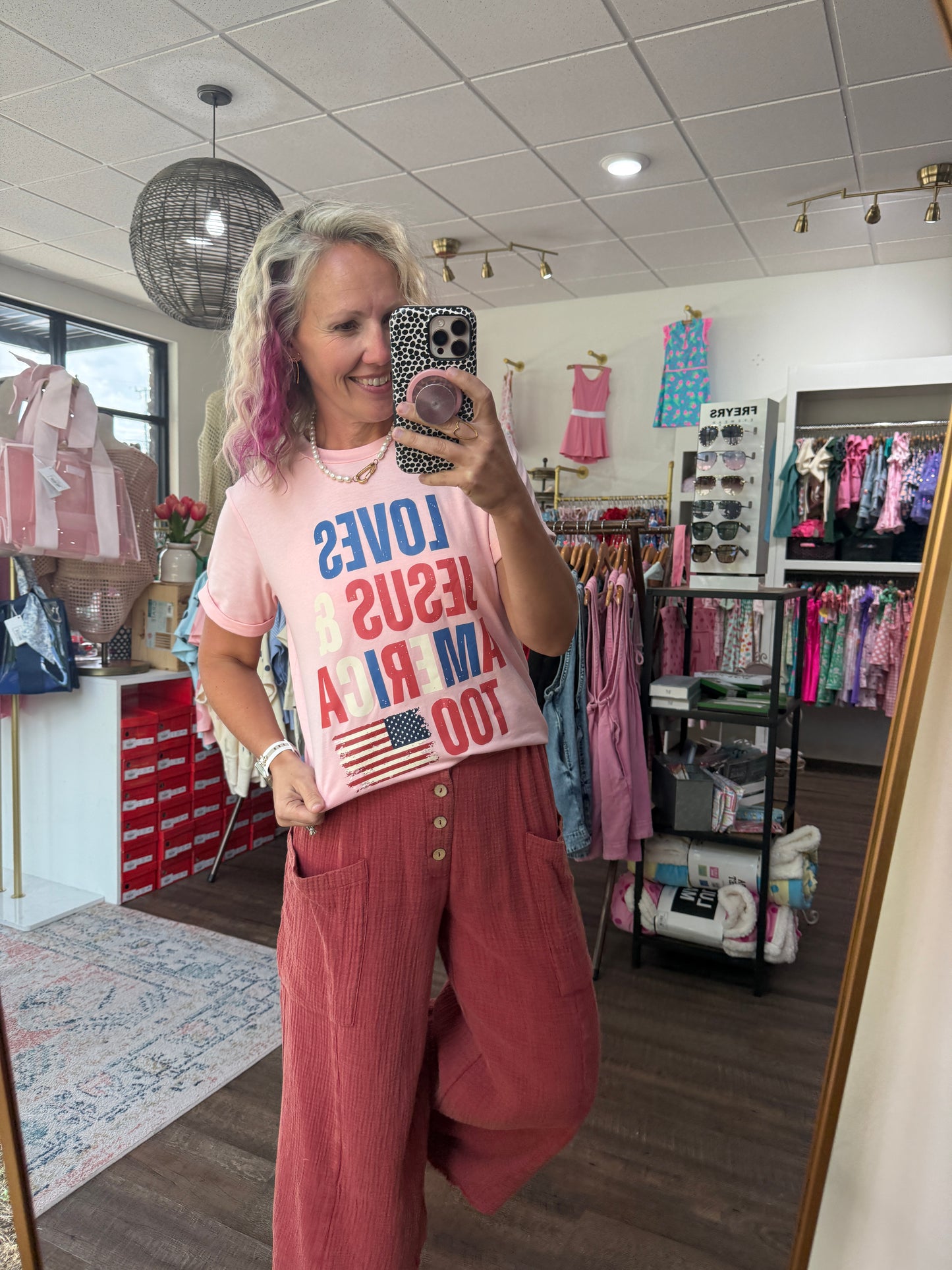 Boardwalk Gauze Pants- Brick