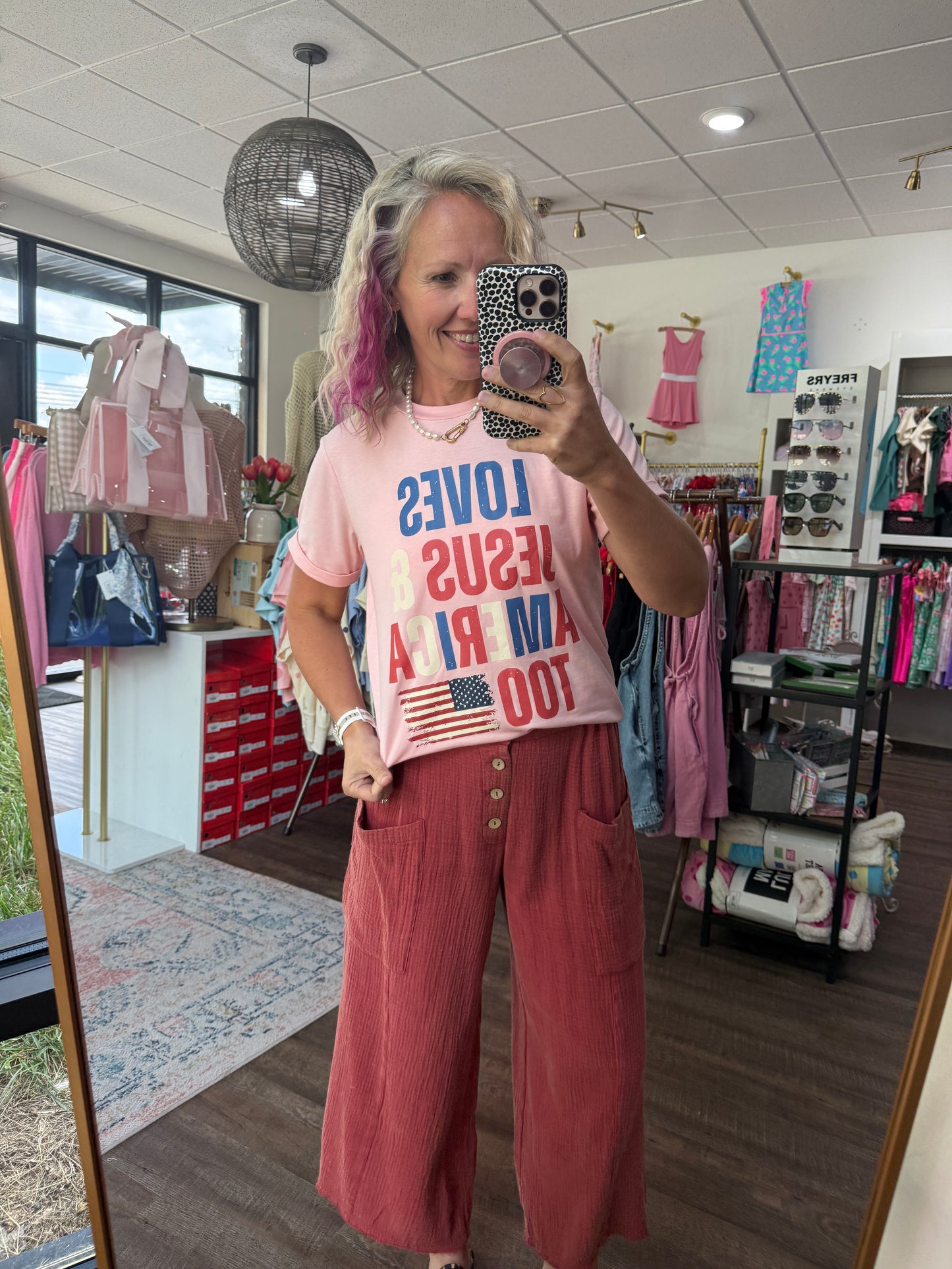 Boardwalk Gauze Pants- Brick