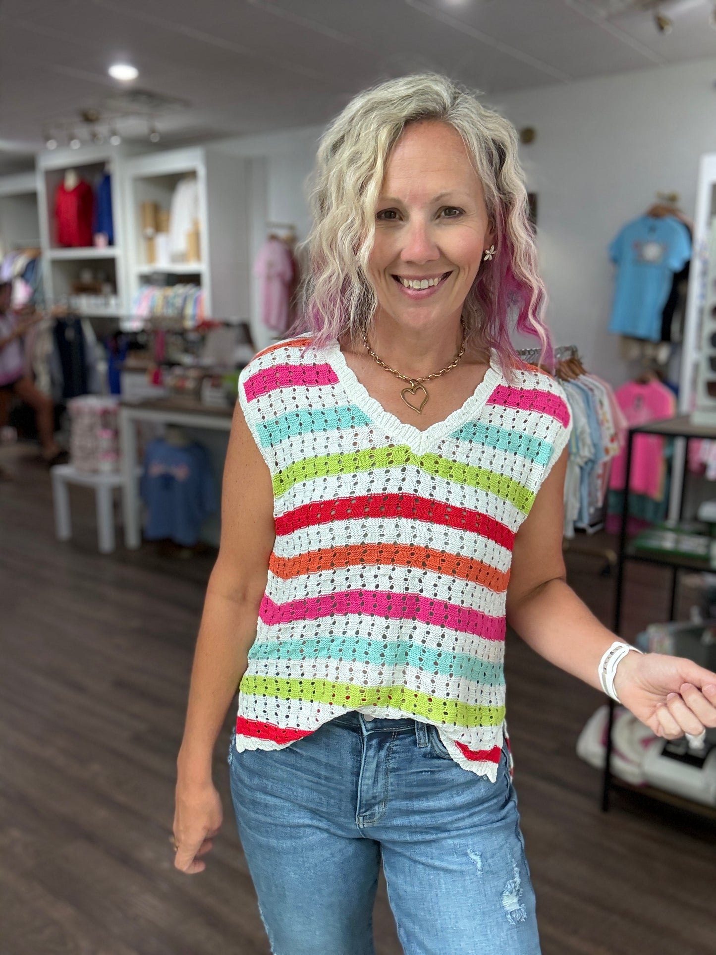 Chasing Rainbows Crochet Top