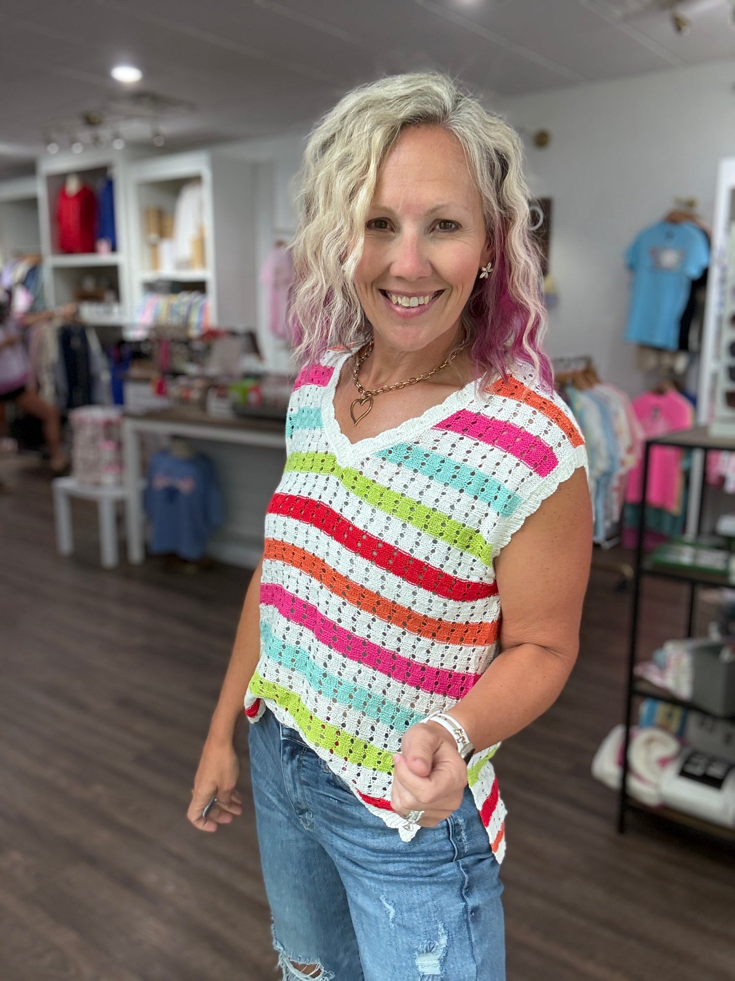 Chasing Rainbows Crochet Top