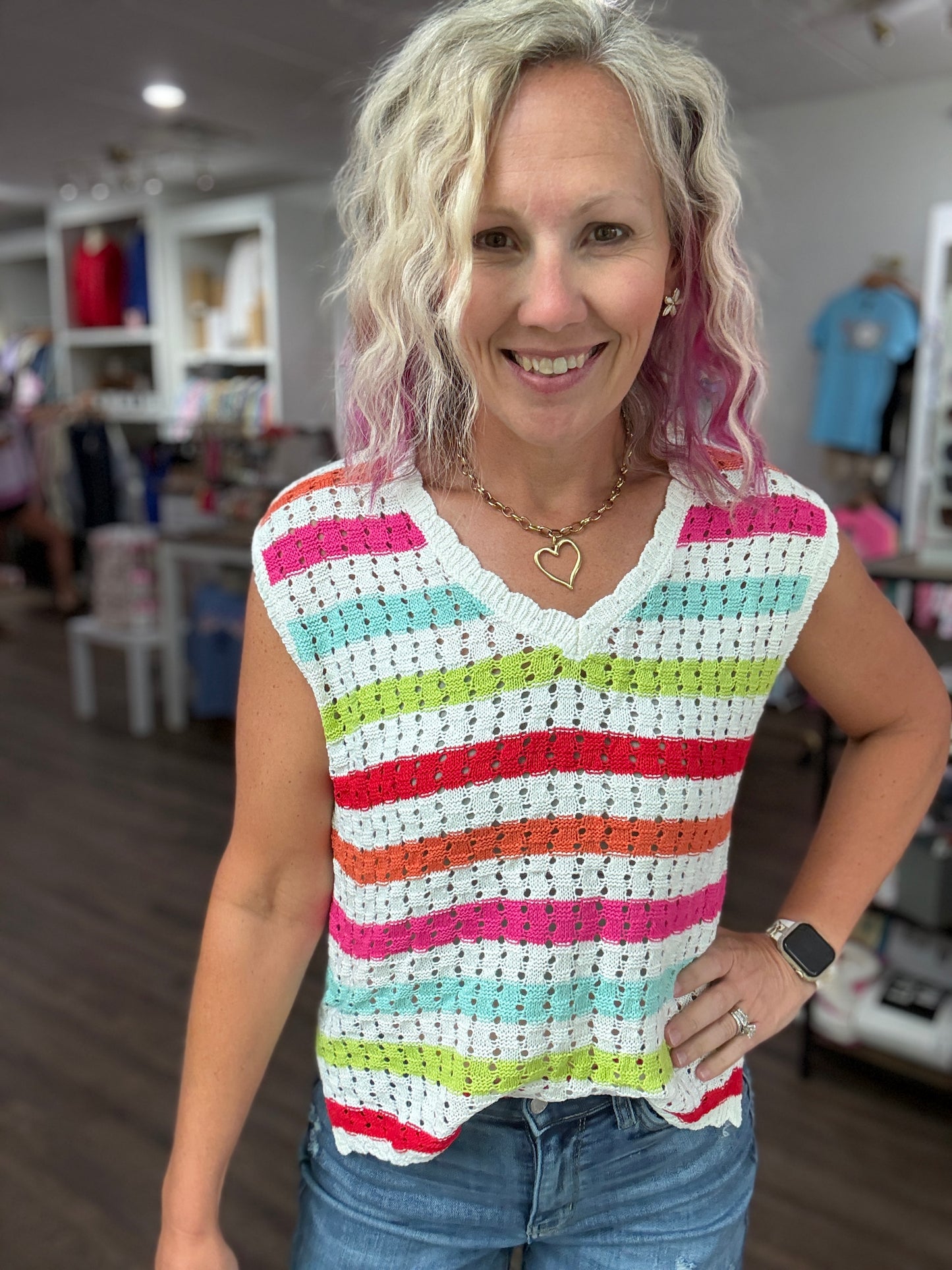 Chasing Rainbows Crochet Top