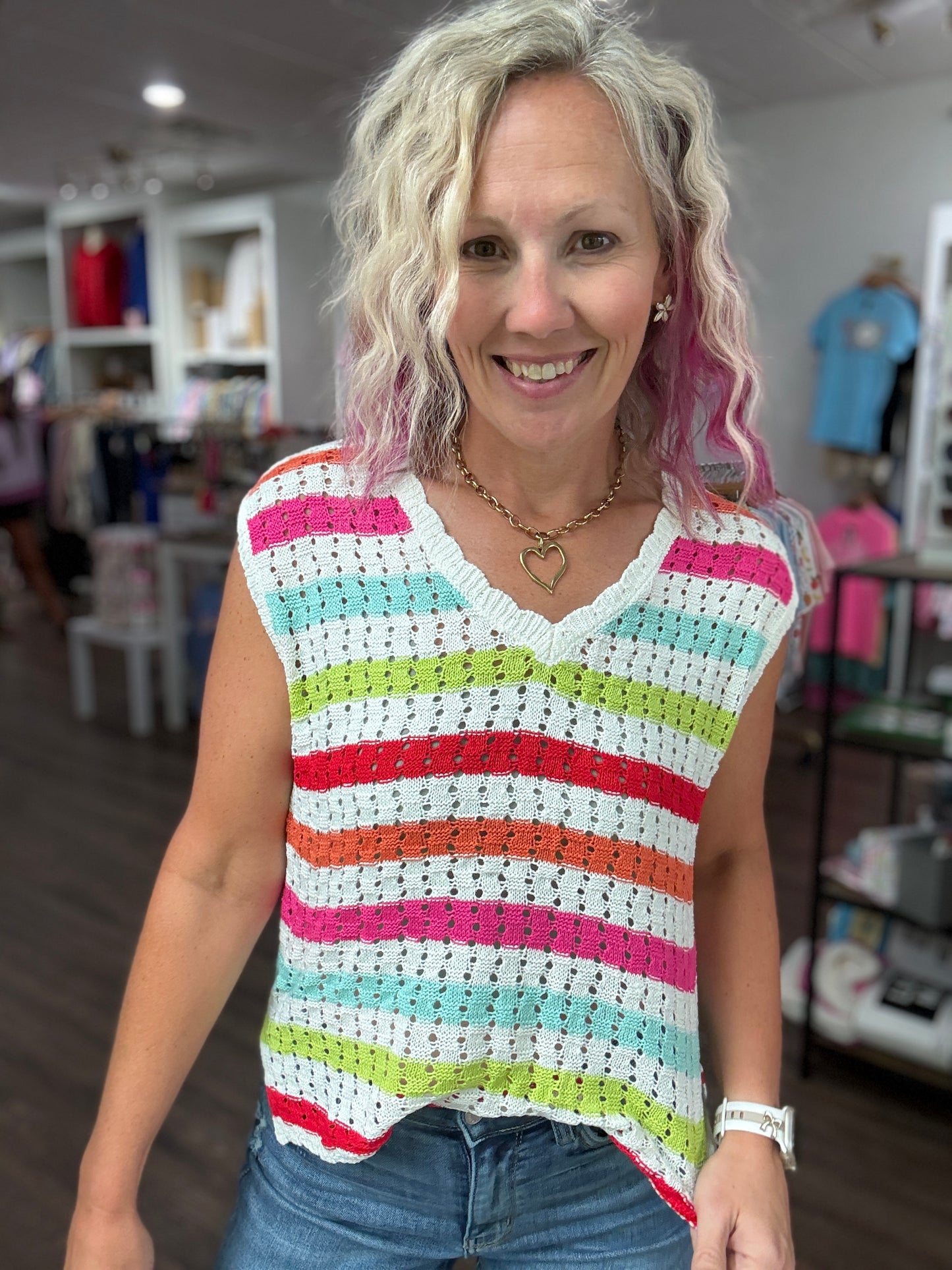 Chasing Rainbows Crochet Top