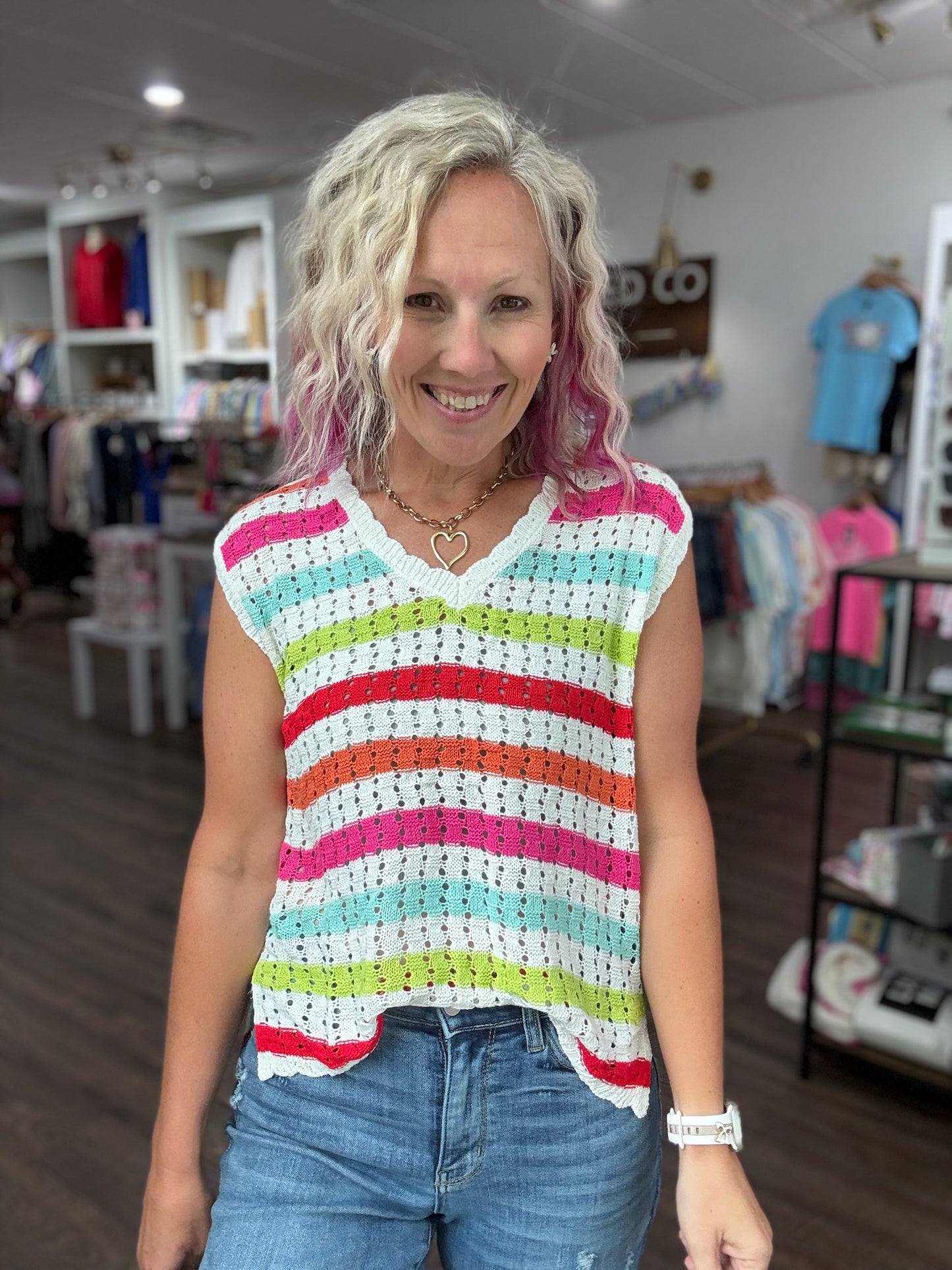 Chasing Rainbows Crochet Top