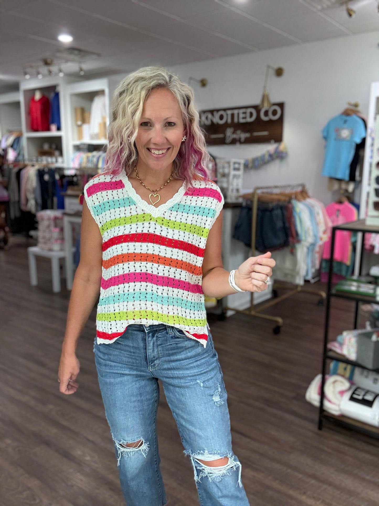 Chasing Rainbows Crochet Top