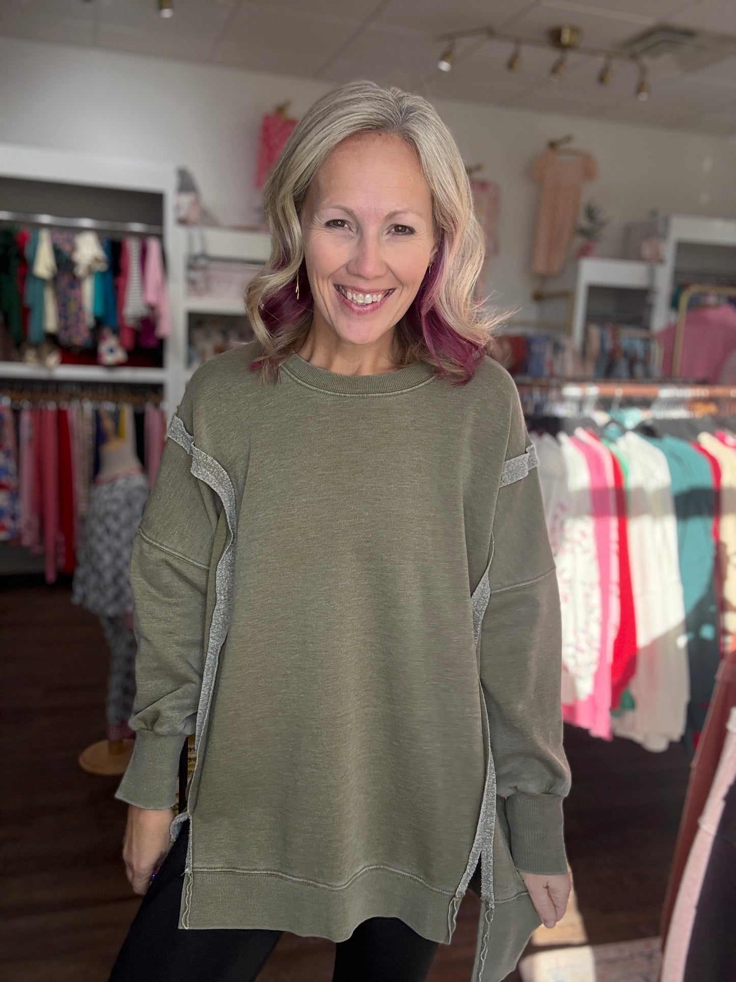 Classic Crew Pullover- Olive