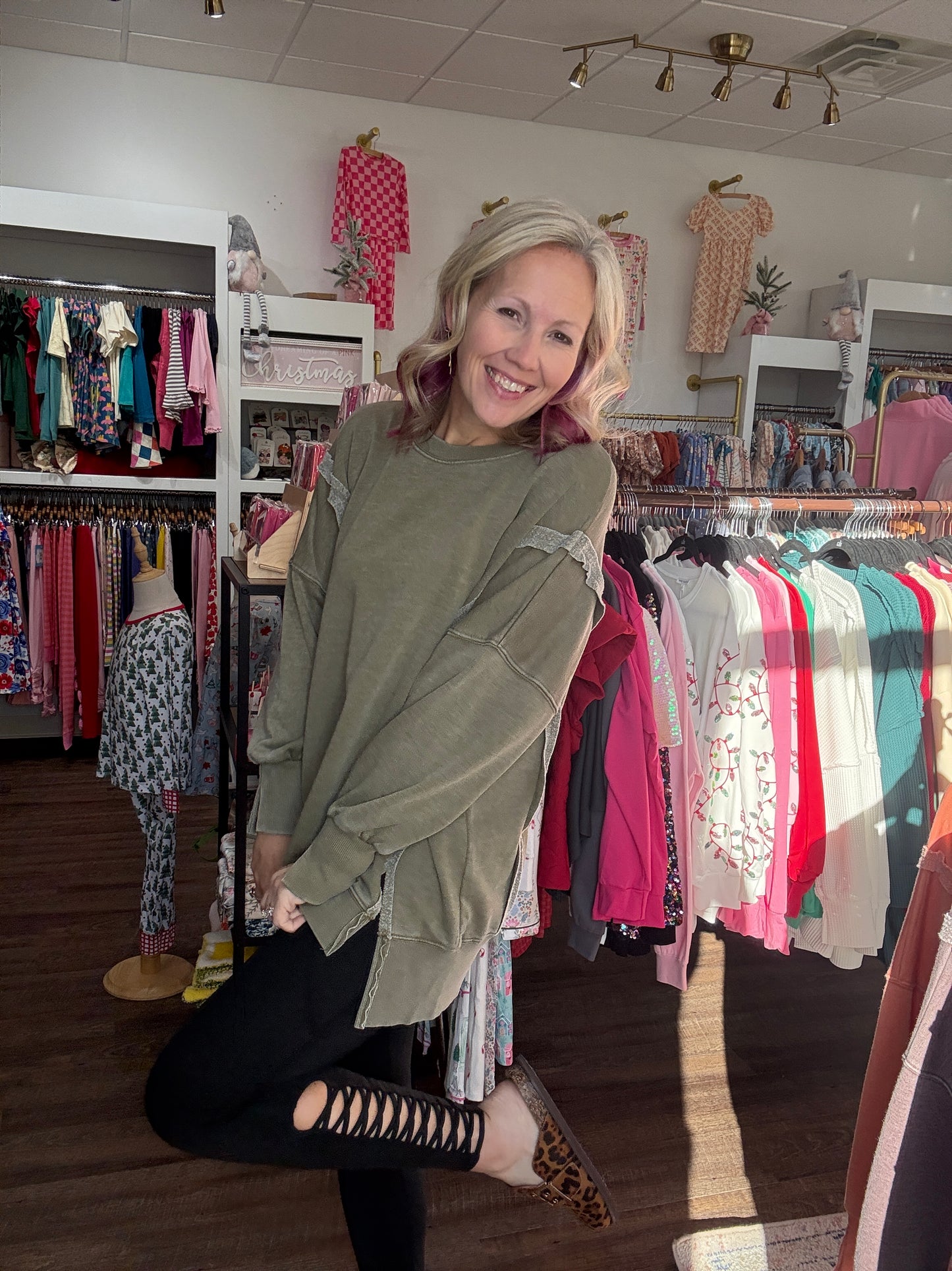 Classic Crew Pullover- Olive