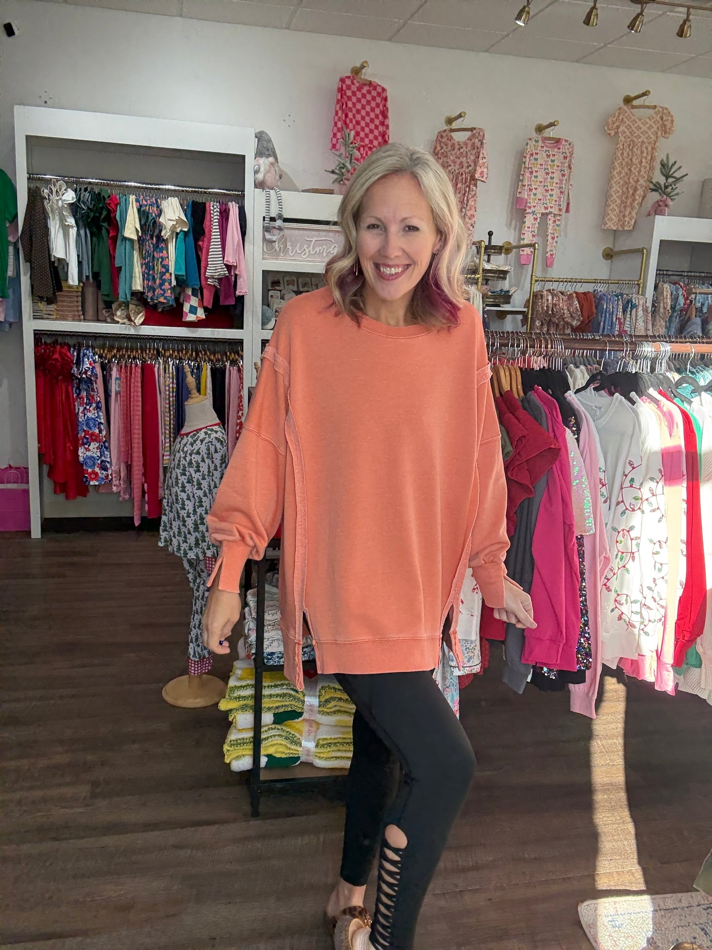 Classic Crew Pullover- Orange