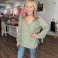 April Textured Top- Sage