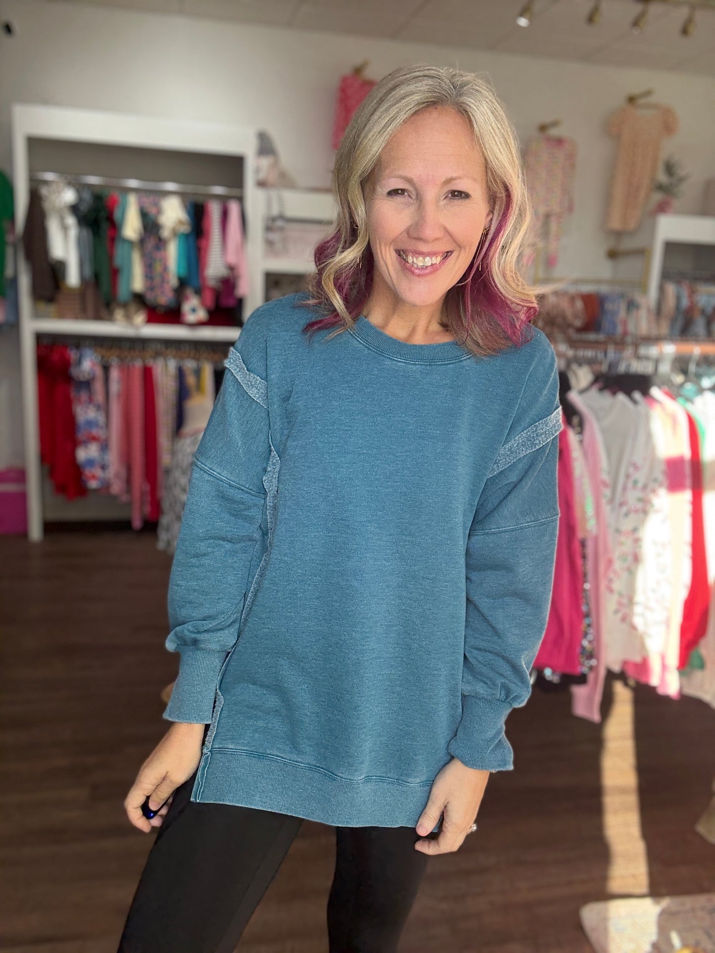 Classic Crew Pullover- Blue