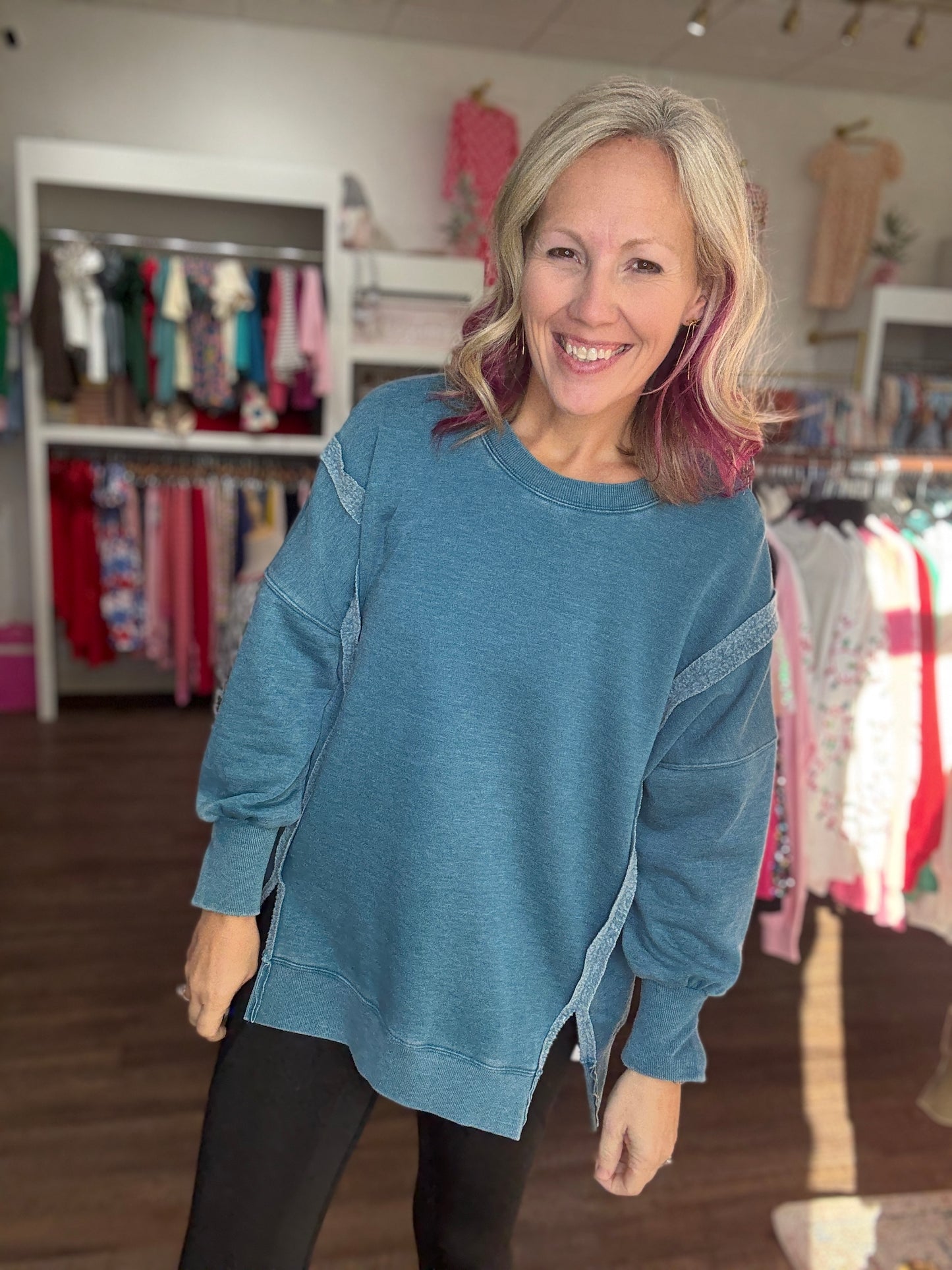 Classic Crew Pullover- Blue