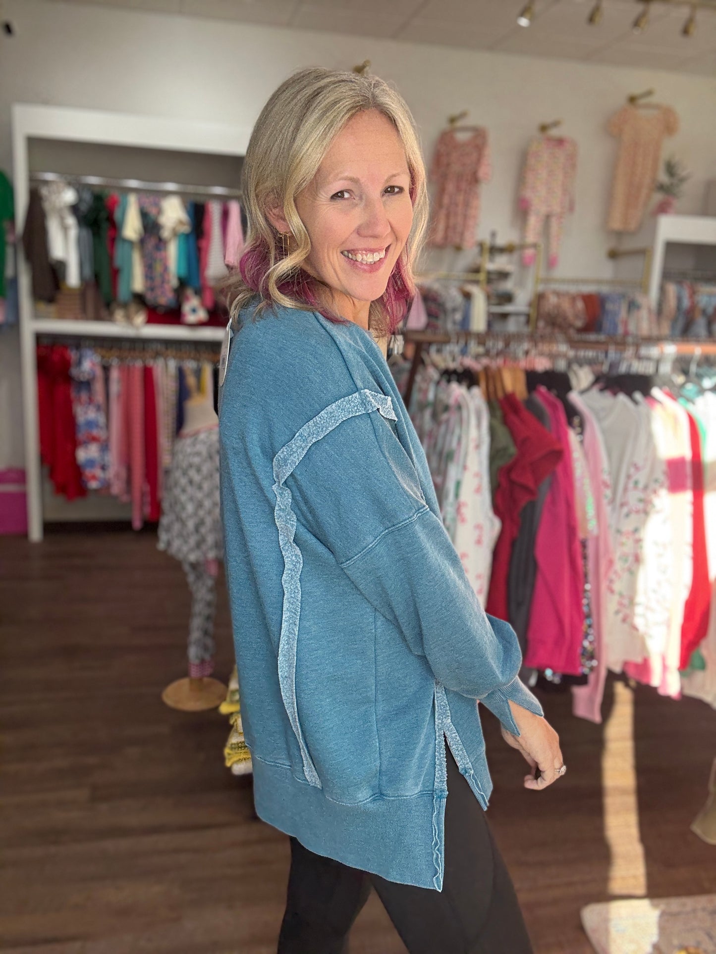 Classic Crew Pullover- Blue