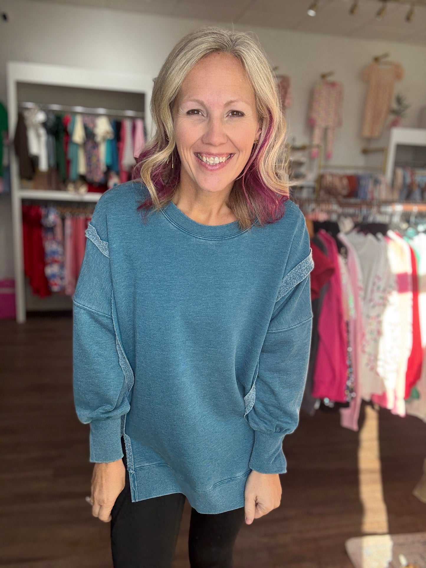 Classic Crew Pullover- Blue