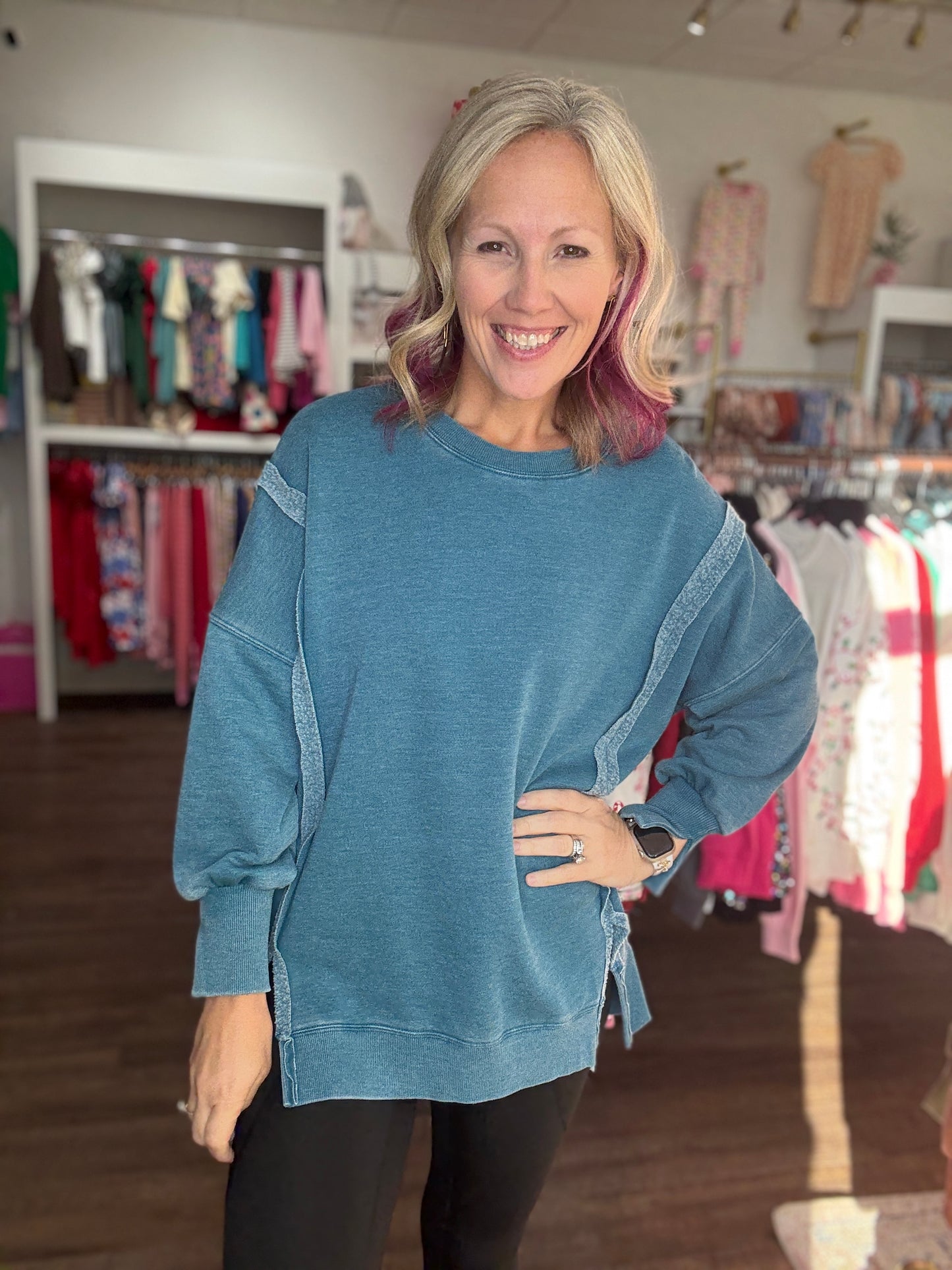 Classic Crew Pullover- Blue