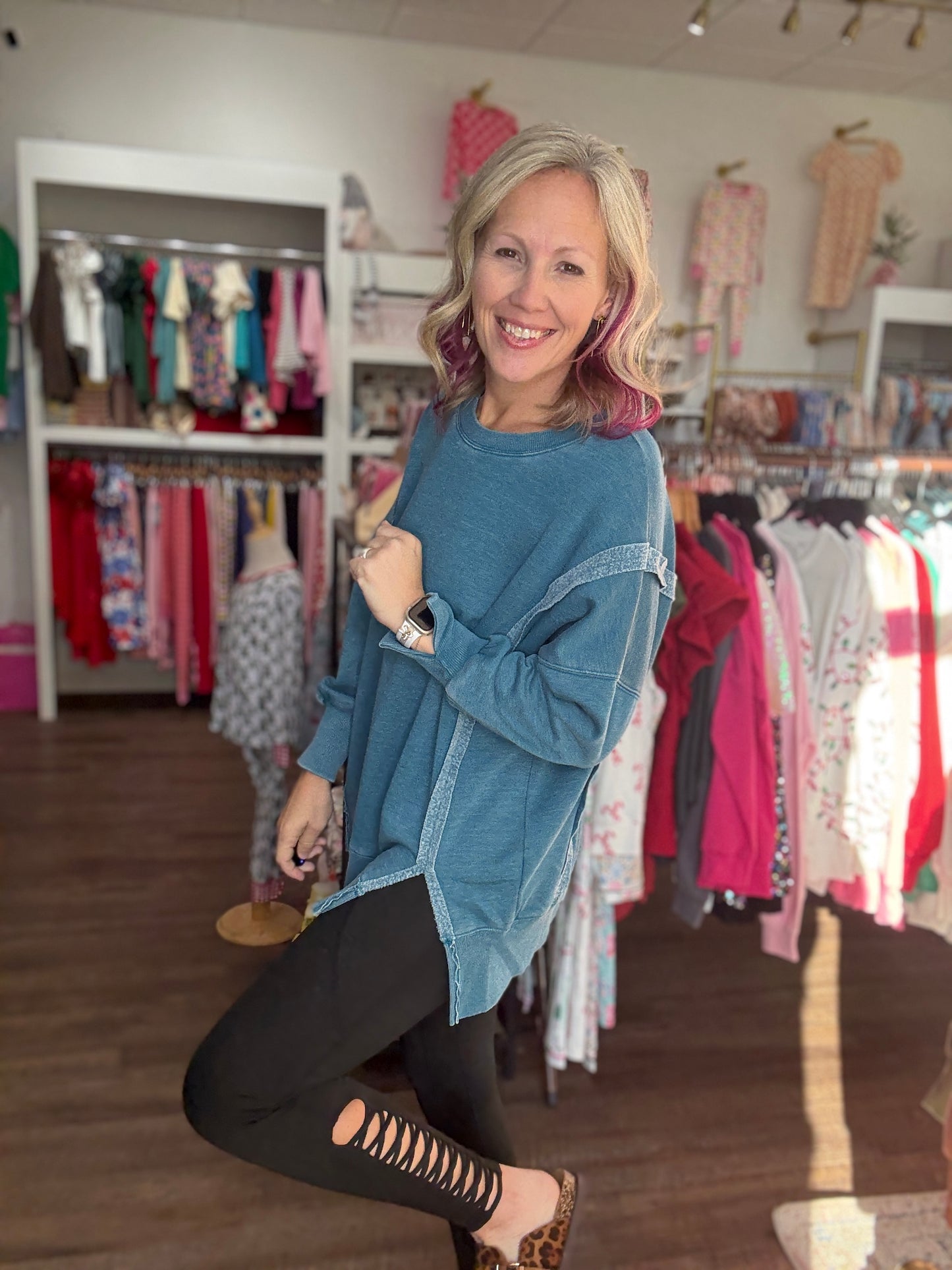 Classic Crew Pullover- Blue