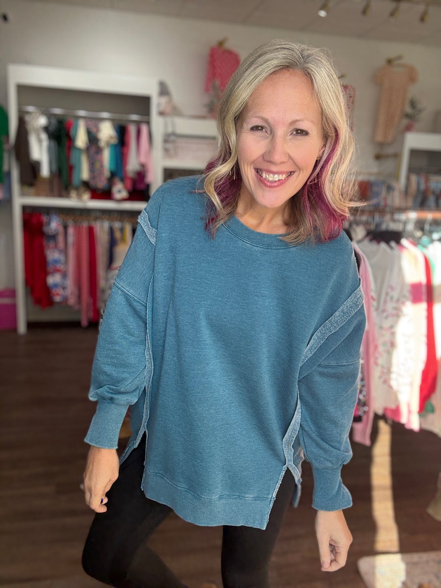 Classic Crew Pullover- Blue