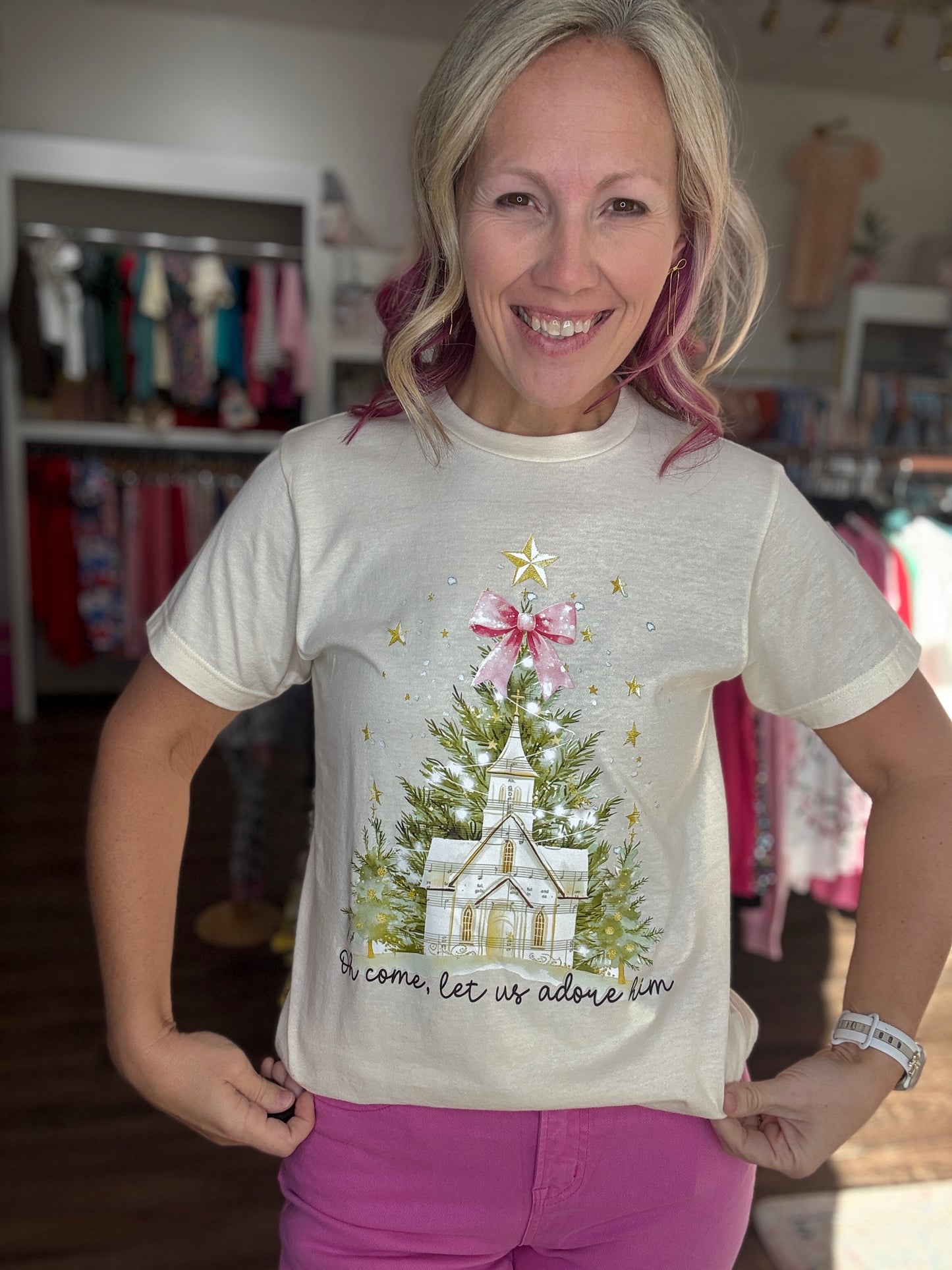 Oh, Come Let Us Adore Him Tee