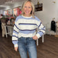 Jamie Striped Sweater- Blue