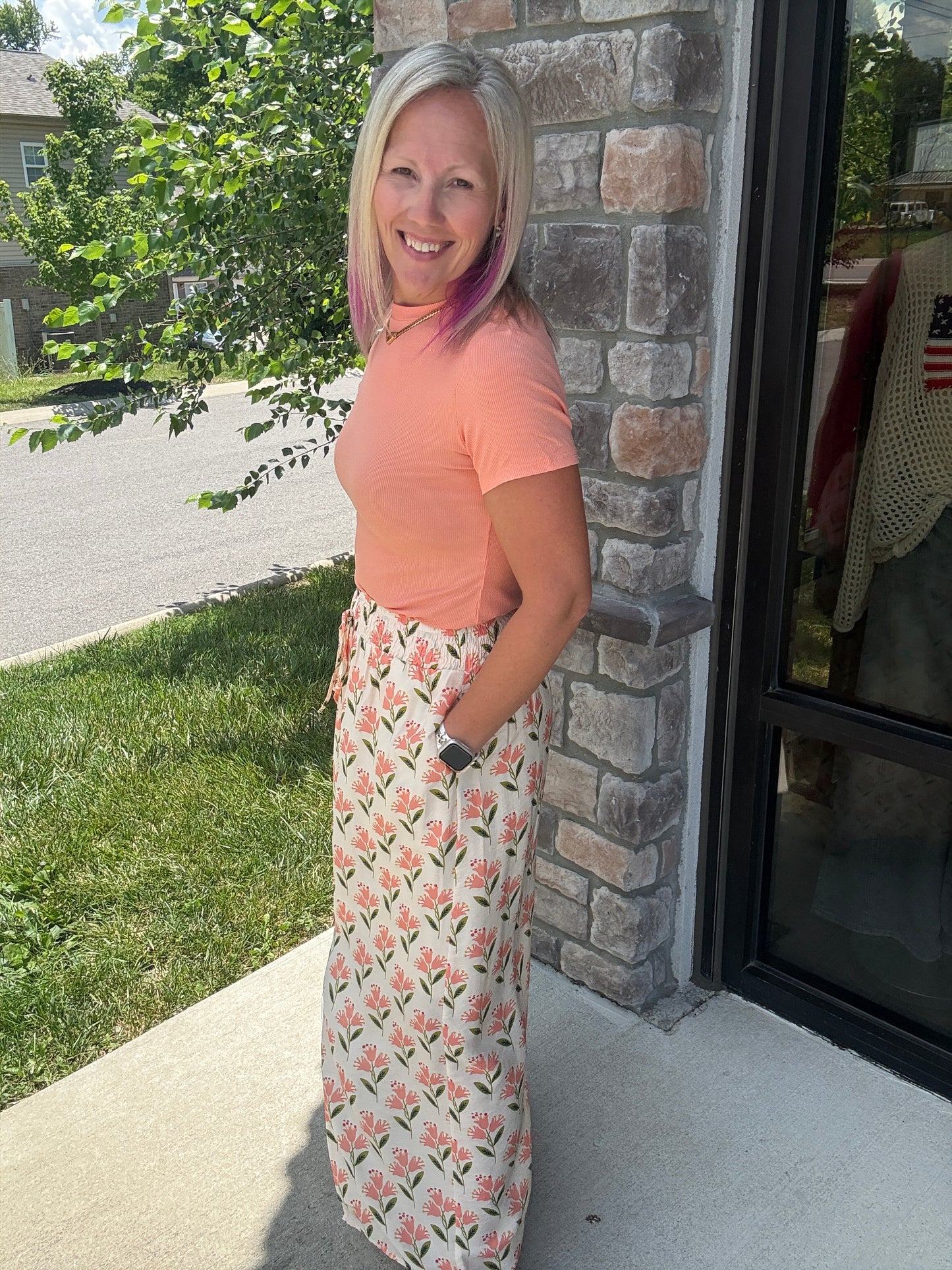 Peach Blossom Maxi Skirt