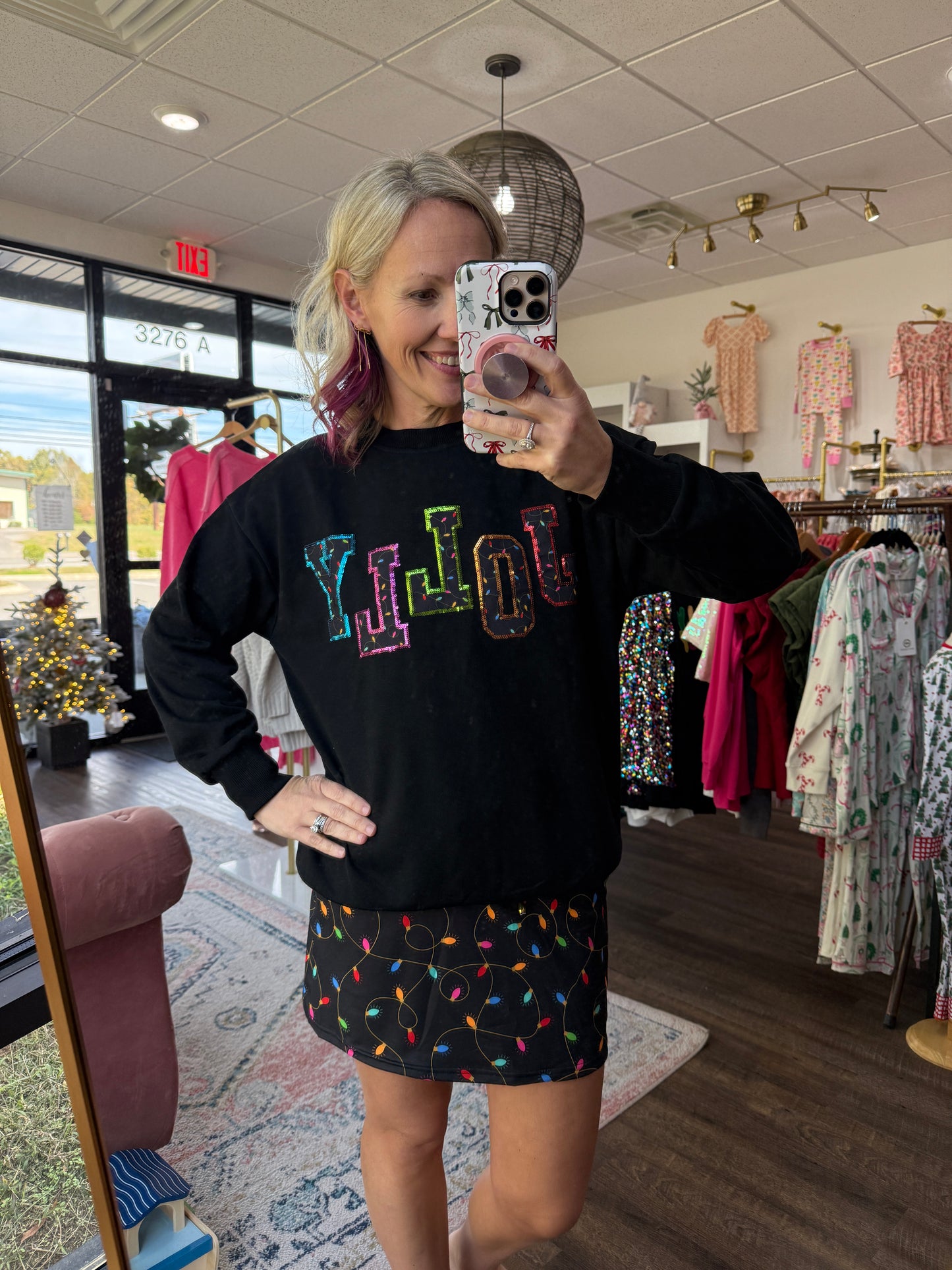 Christmas Lights Skort