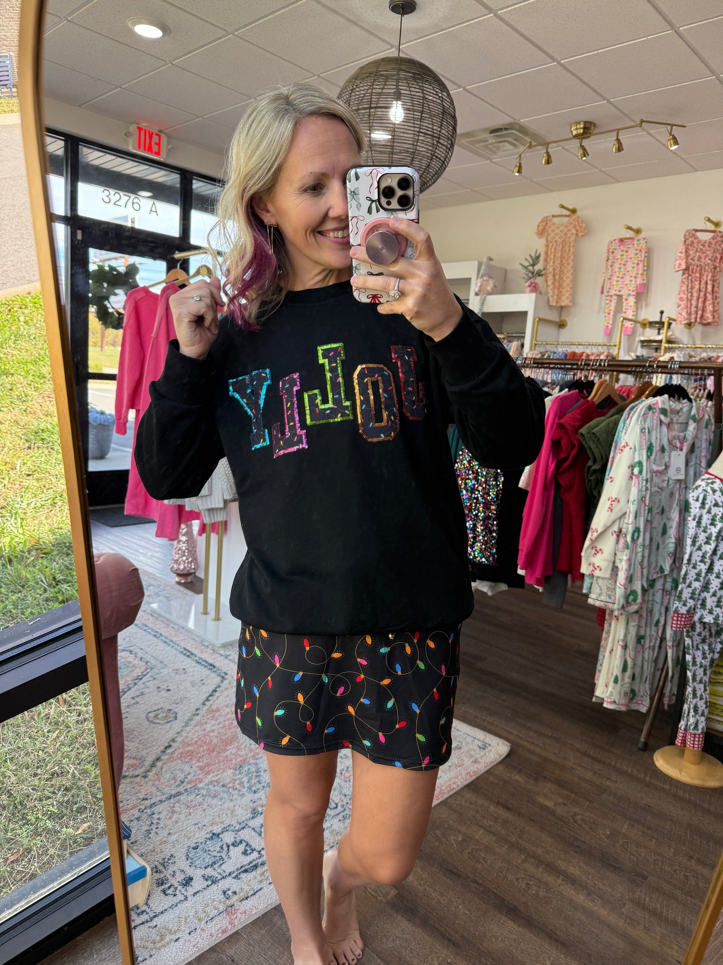 Christmas Lights Skort