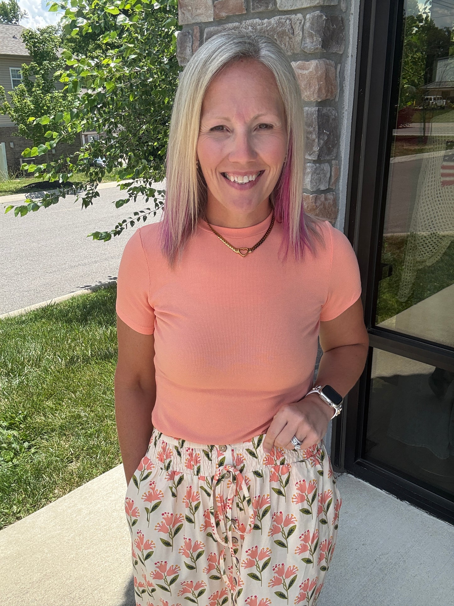 Peach Blossom Maxi Skirt