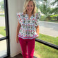 Magenta Breezy Top