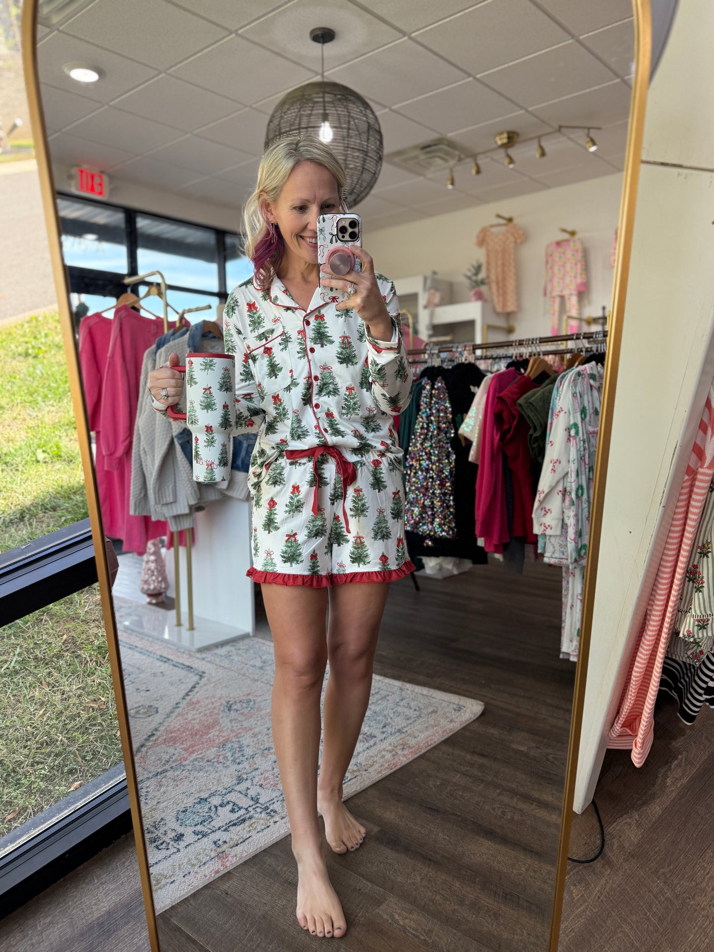 Under the Tree Ruffle PJ Set