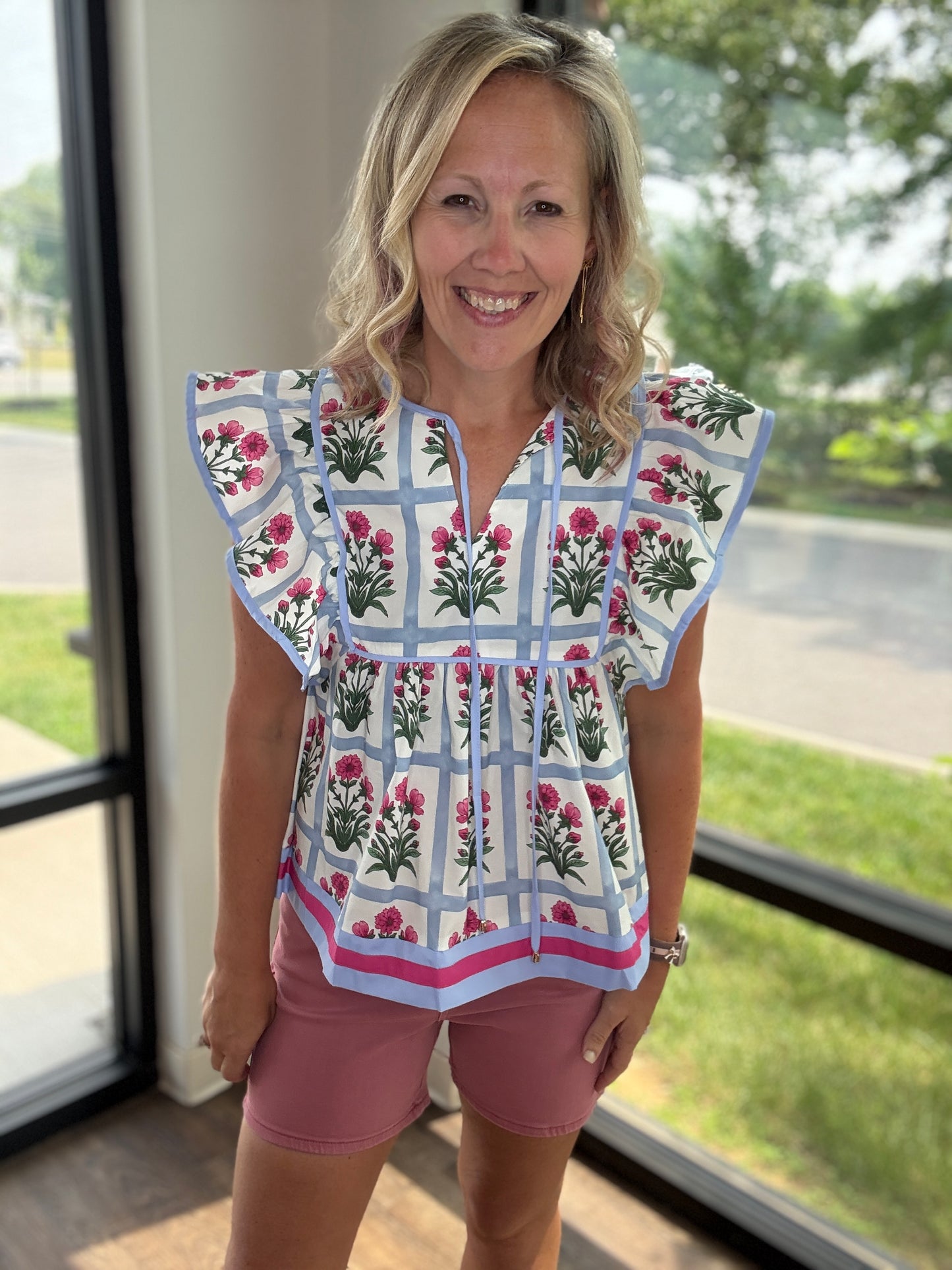 Magenta Breezy Top