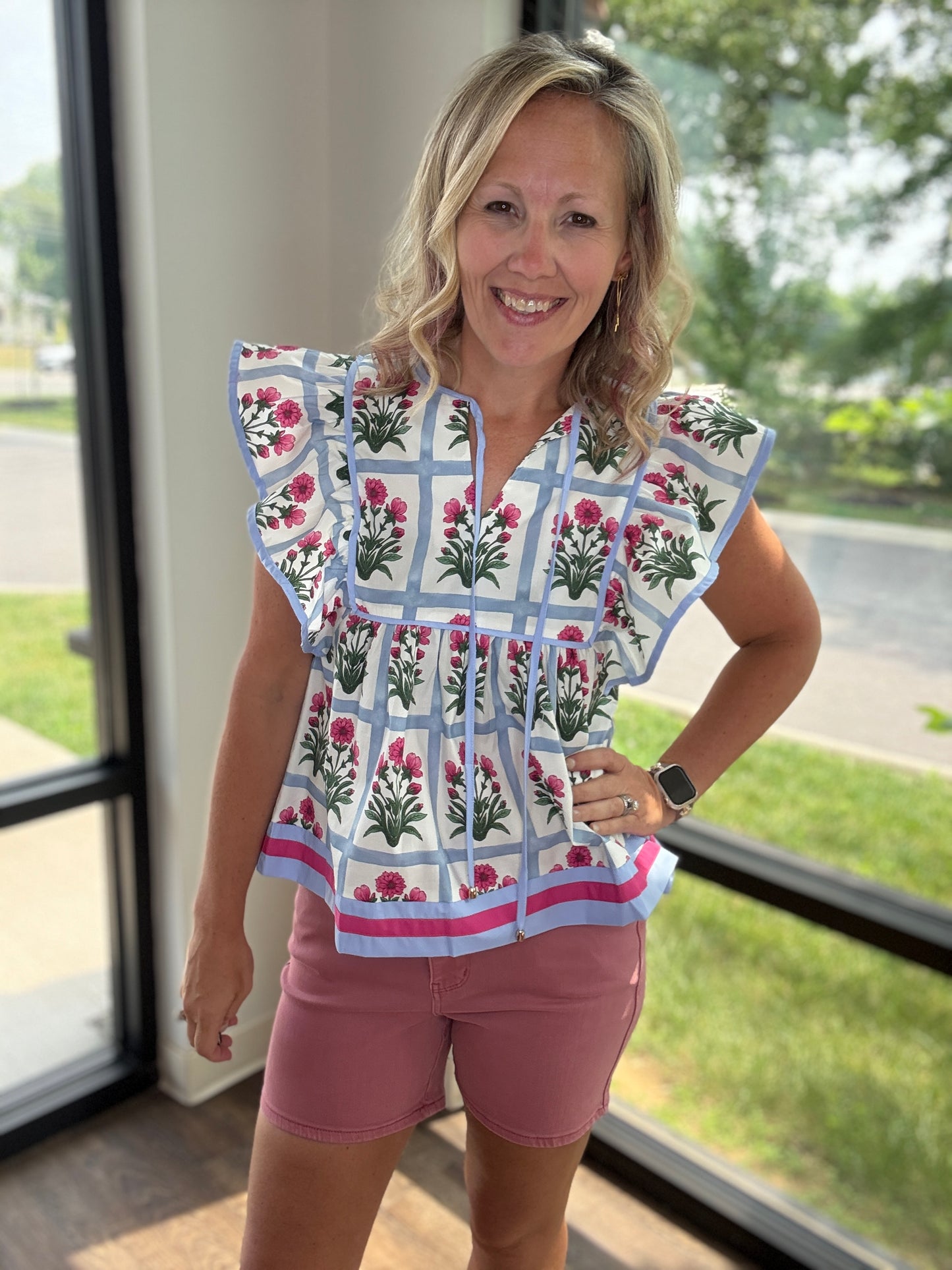 Magenta Breezy Top