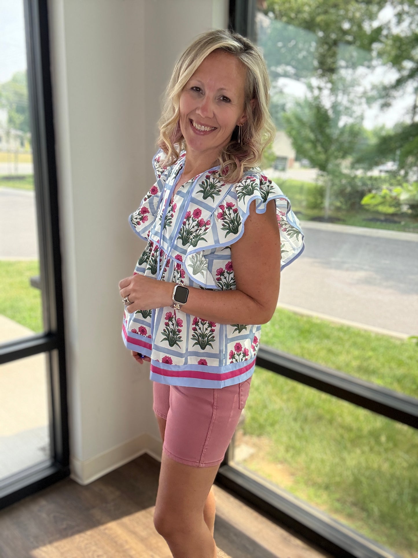 Magenta Breezy Top