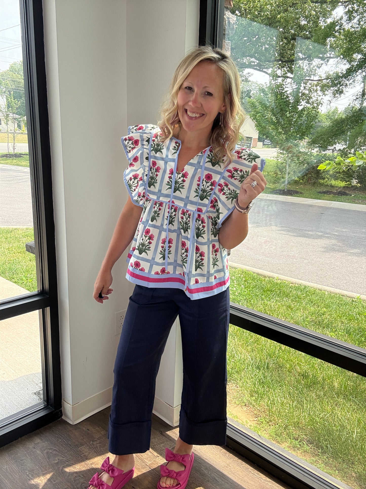 Magenta Breezy Top