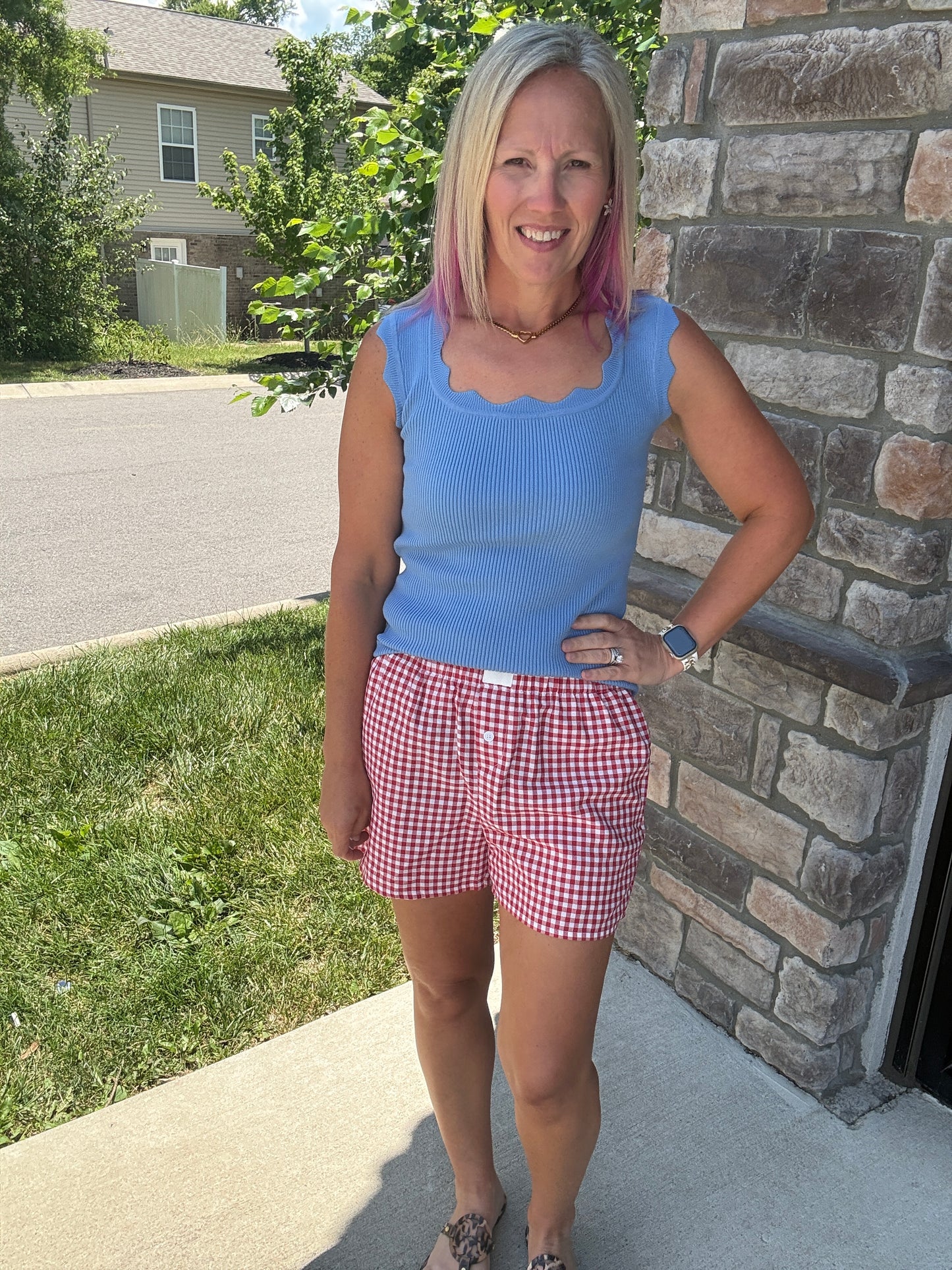 Sweet Scallop Tank- Blue