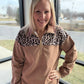 Mia Printed Pullover- Safari Chic