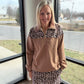 Mia Printed Pullover- Safari Chic