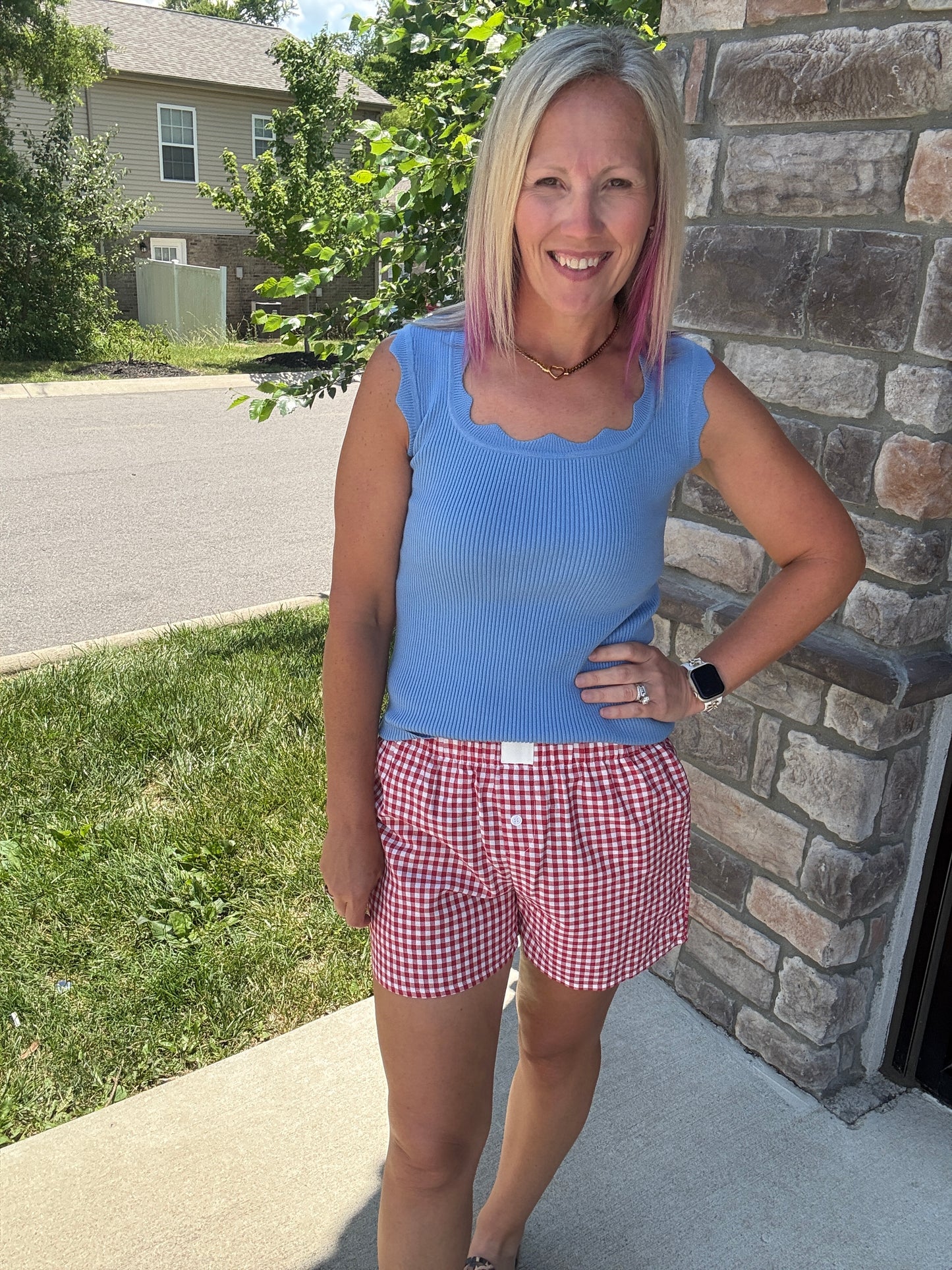 Sweet Scallop Tank- Blue