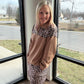 Mia Printed Pullover- Safari Chic