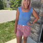 Sweet Scallop Tank- Blue
