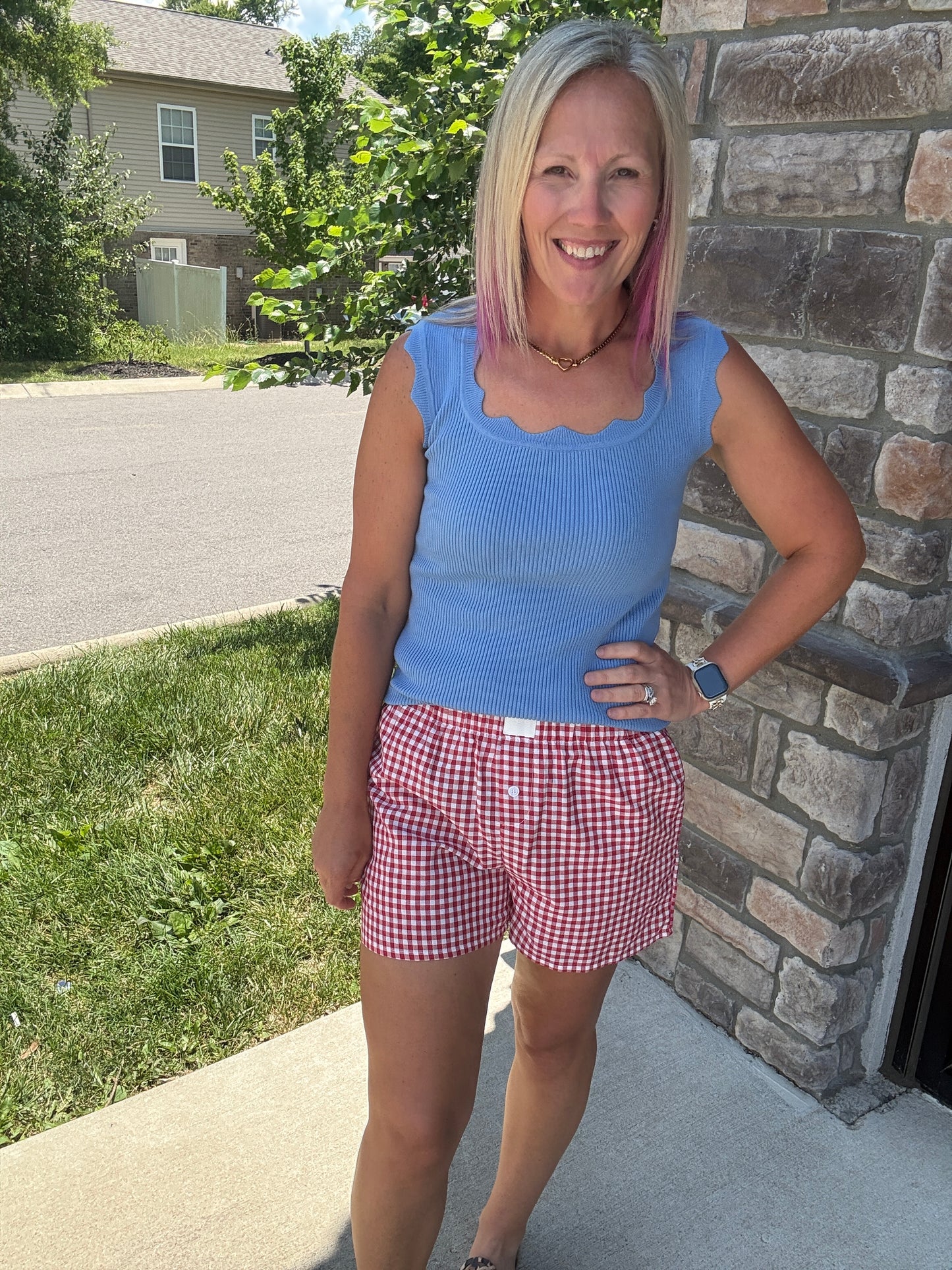 Sweet Scallop Tank- Blue