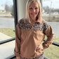 Mia Printed Pullover- Safari Chic